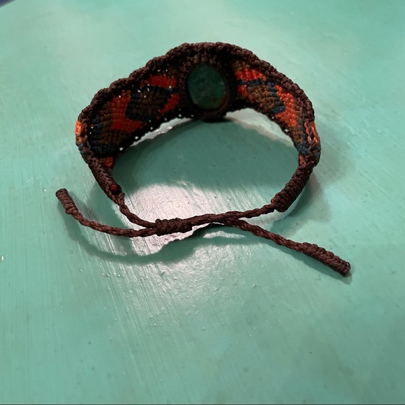 Southwestern Adjustable Bracelet with Turquoise - Picture 3 of 4